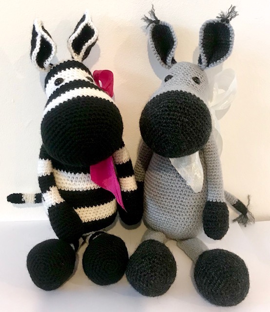Douglas Donkey and Zena Zebra Crochet Pattern